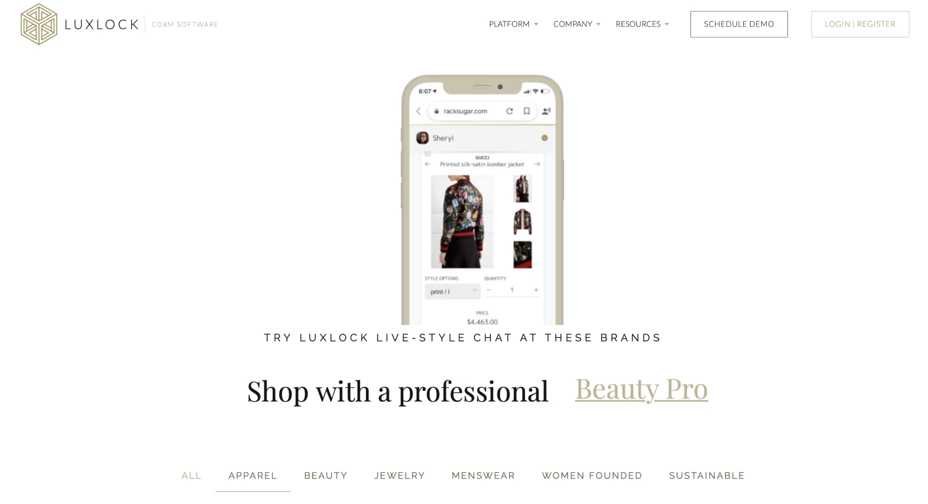 Luxlock retail customer experience management platform