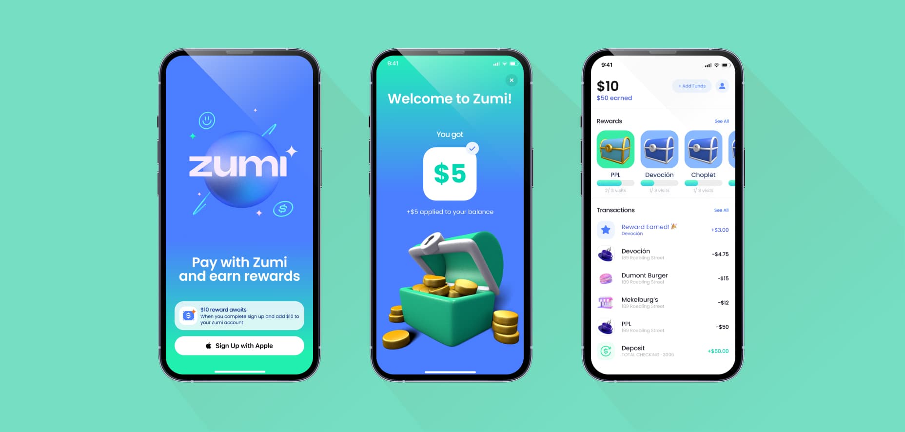 Zumi fintech mobile app