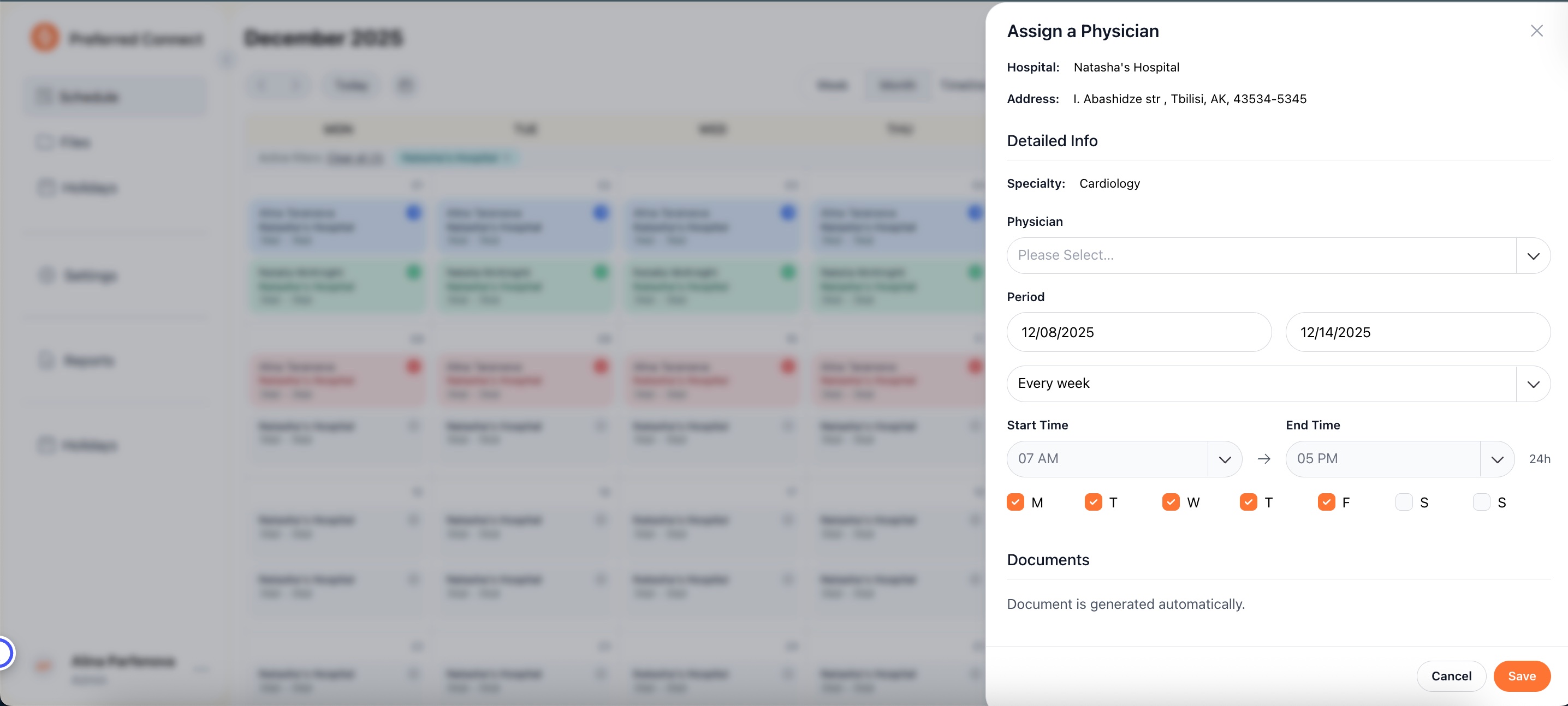 Assigning a physician in Preferred Connect